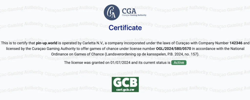 Certificado de licencia